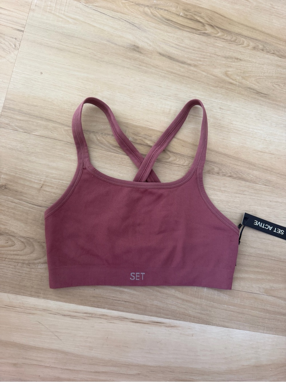 SET Active rose berry sports bra size Small, New!